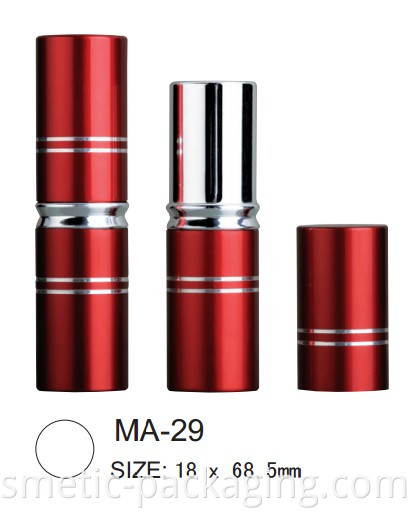 cosmetic round aluminum lipstick